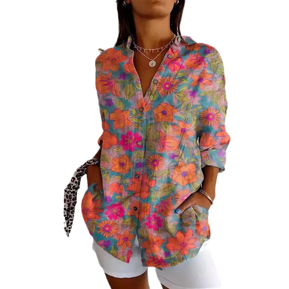 ALINA - FASHIONABLE PRINTED BLOUSE