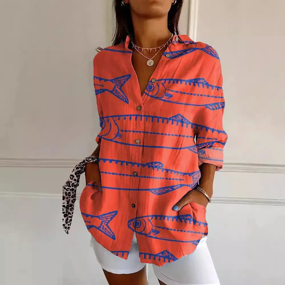 ALINA - FASHIONABLE PRINTED BLOUSE