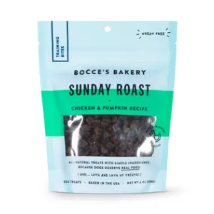 Bocce's Bakery Training Bites Sunday Roast Dog Treats, 6 oz
