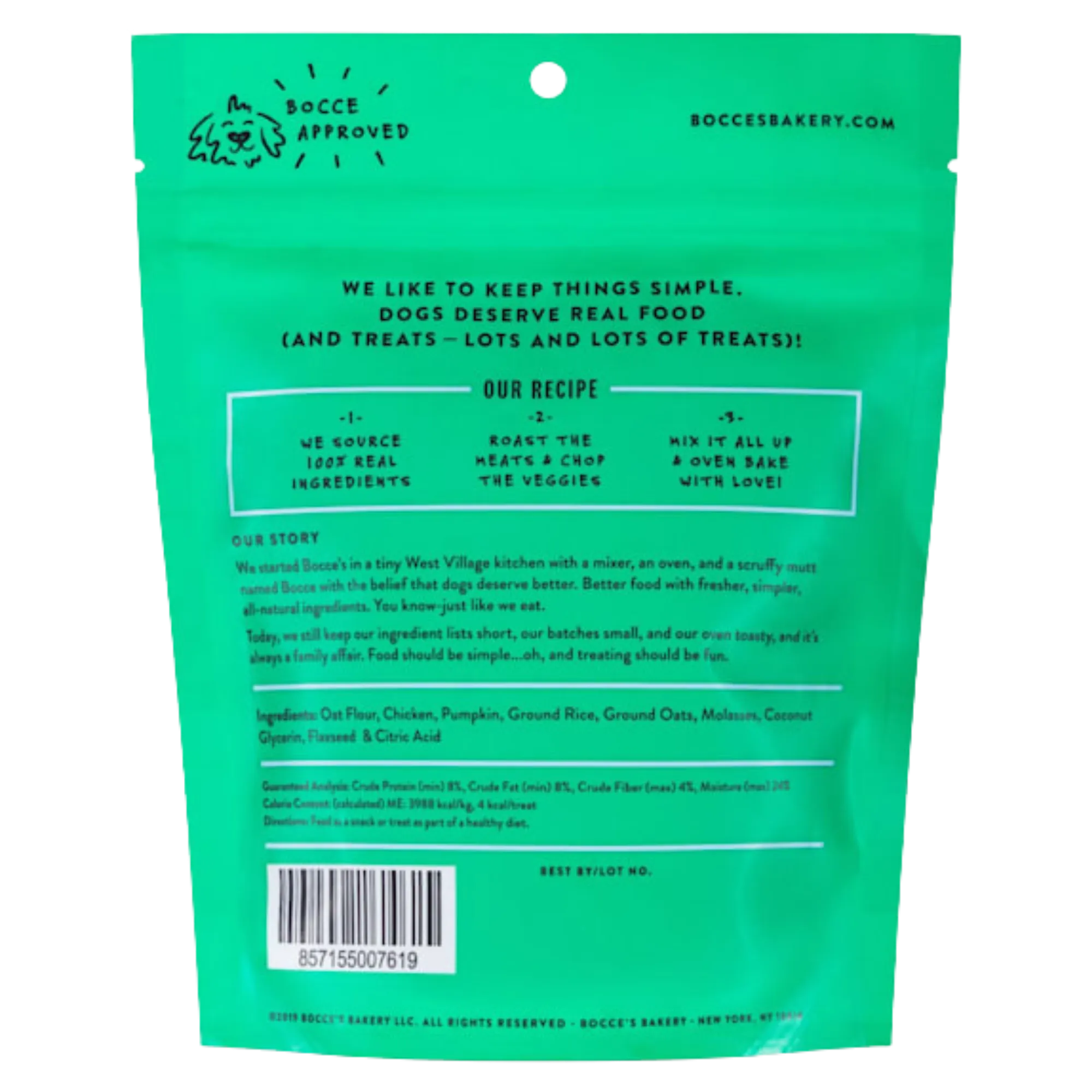 Bocce's Bakery Training Bites Sunday Roast Dog Treats, 6 oz