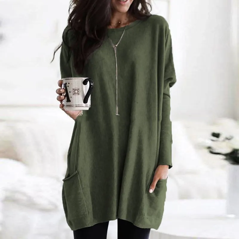 BRIELLE | FASHIONABLE POCKET LONG SLEEVES