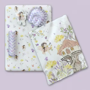 Fancy Fluff 6 PC Organic New Born Bed Set - Pixie Dust