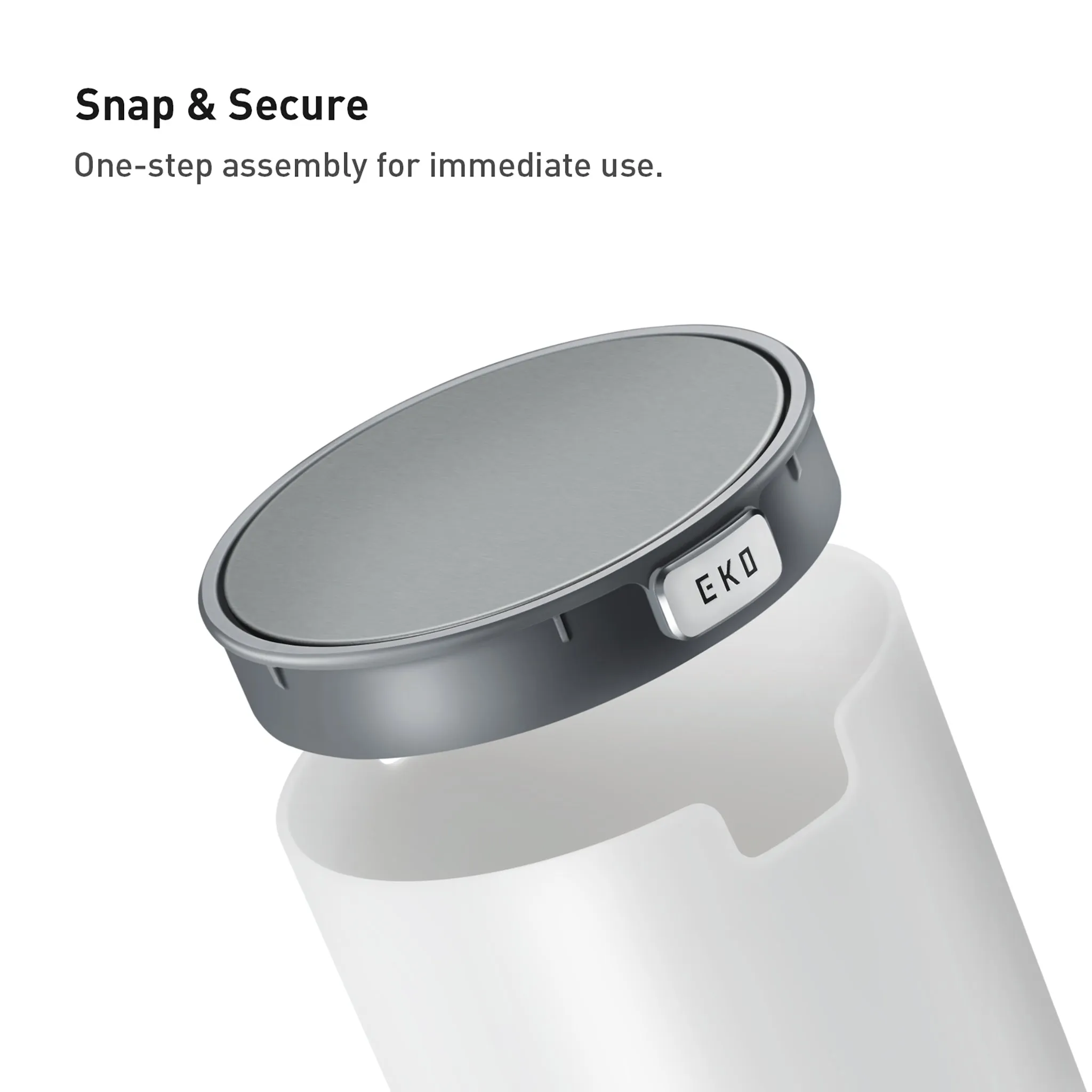 Fandy Table Bin with Swing-Top Lid - White 1.5L / 0.4 Gal