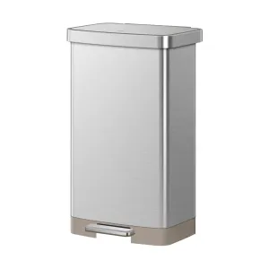 Hudson 75L / 19.8 Gal Step Can with Bag Compartment - Stainless Steel