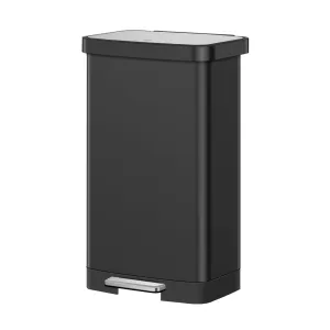 Hudson  75Liter / 19.8 Gallon Step Can with Bag Compartment -Matte Black