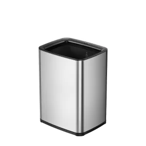Laguna 2.6 Gallon/10L Open Top Trash Can with Removable Inner Basket,Matte Stainless Steel