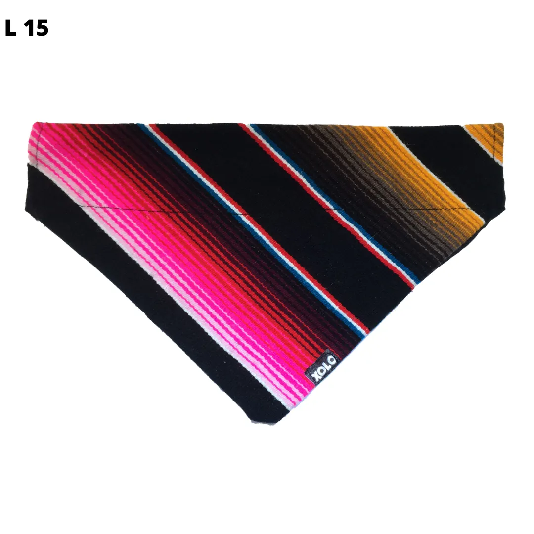 LARGE BLACK SARAPE DOG BANDANA 15