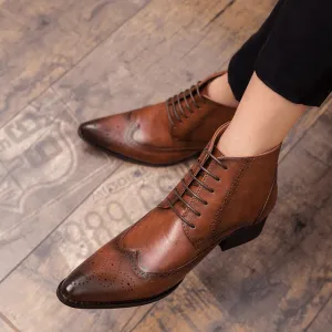 Men's fashionable patterned Martin boots