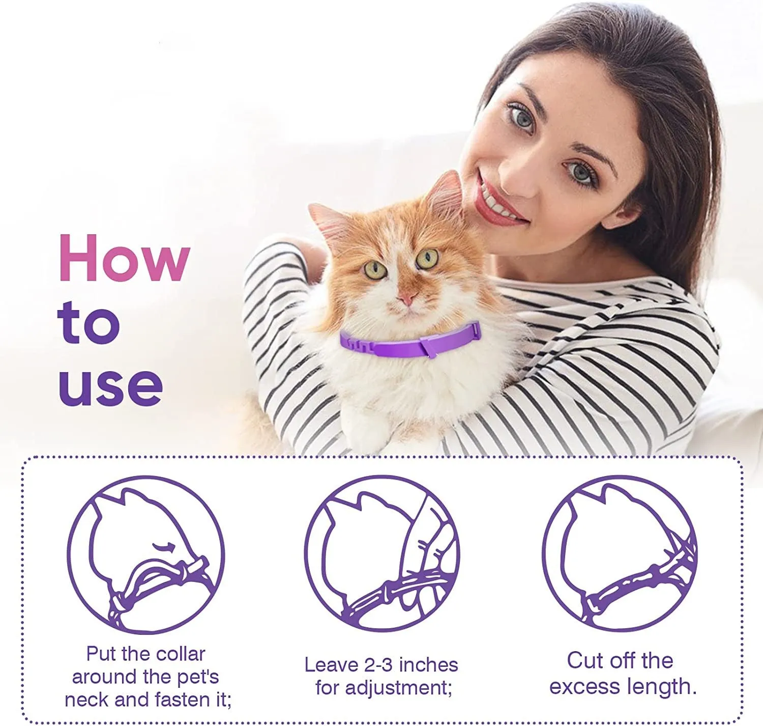 Pet Soothing Calming Collar Cat- Relieves Anxiety