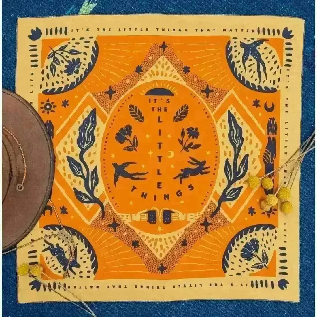 "Little Things" 100% Organic Cotton Bandana | Designed by Rachel Jung