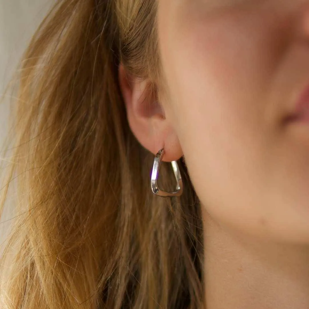 THE BAILEY HOOP  - sterling silver