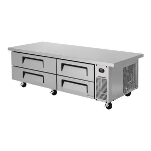 Turbo Air TCBE-72SDR-E-N Super Deluxe Series Insulated Chef Base with Extended Top